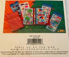 VTG STICKOPOTAMUS POLICE STICKERS SCRAPBOOK COPS PACKAGE 18 DESIGNS BINDER READY