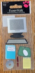Essentials Computer Class Manual Mouse Keyboard CD Pen School Notebook Stickers