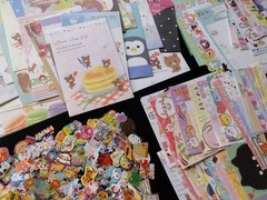Kawaii 50 Mini Memo Sheets +FREE Large & Sticker Flakes/USA Seller/FREE Ship!!!