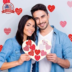 500 Pcs Funky Heart roll Stickers, Valentine’s Day Heart Stickers, Valentine’s L