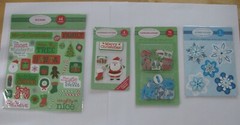 Scrapbook Embellishment Lot 4 Packages Winter/Christmas Theme 143 Pieces NIP