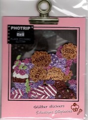 Q-Lia Vintage Desserts Rare Glittery Sticker Sack
