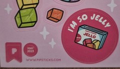 Pipsticks Scratch and Sniff Stickers «Strawberry» Scent, May 2023 Jello Theme