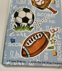 Lot of 9 The Gift Wrap Company Stickers Phrases Sports Birthday 2004 Vintage New