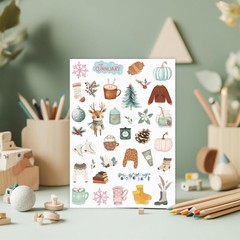 Planner Stickers 24 Page, 1000+ Stickers, Multicolor, Paper, Vintage Style, H…