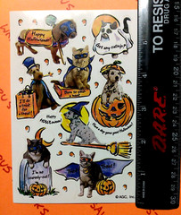 Costumed Dogs & Cats Halloween Stickers Sheet American Greetings