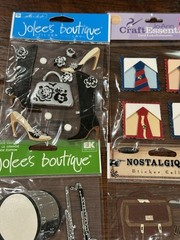 Large Lot Vintage Jolee’s Dimensional Stickers Travel Band Food Sailboat Train