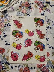 Vintage TREND Scratch N Sniff Sticker Sheet T-173 Raspberry Fruit 80’s