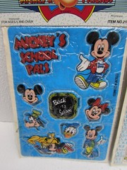 RARE LOT OF 3 Vintage Disney Mickey Mouse Puffy Stickers Mickey And Friends NOS