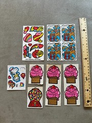 LOT VINTAGE MELLO SMELLOS SCENTED STICKERS *CHOOSE 1980s Love Gumballs Ice Cream