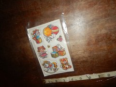 SCRATCH N SNIFF Puffy Stickers Rocking horse Dolls balloons stickers Mark 1