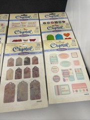 Walmart Crystal Stickers Lot of 15 Epoxy Words & Phrases NEW