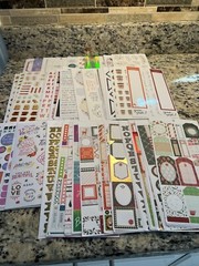 Huge lot of Asst scrapbook & Happy Planner Stickers, hundreds of pages see pics!