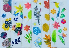 199+ Stickers THEMED Birds Rose Botanical Wild Flowers Butterfly Nature Plants