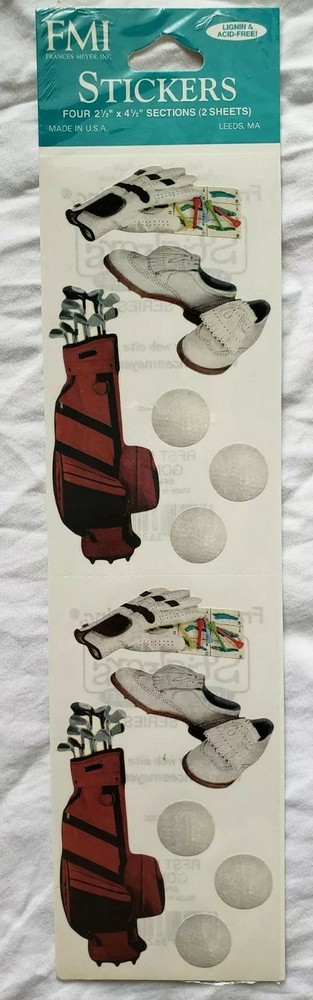 Vintage Rare Frances Meyer FMI Golf Stickers NIP Mint Condition