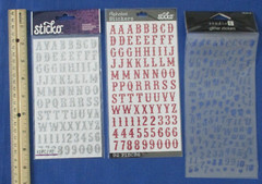 #25 NEW Lot-15 Alphabet Letters Numbers Stickers Cardmaking Scrapbook 2 Missing