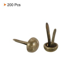 200pcs 6x12mm Mini Brads Paper Fasteners Scrapbooking Accessories Bronze Tone