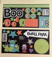 Close To My Heart «HOULIGANS» Halloween 2 Adhesive Sheets Acid Free #X7129C NEW