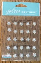 Jolees Mini Flower Gems PEARL White Wedding Card Making Craft Scrapbook Stickers