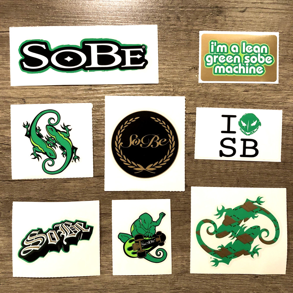 Vintage Sobe Stickers Lizard Original Decals Skateboard Motorcycle Bike Y2K 90s