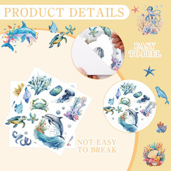 Rub on Transfers for Crafts Furniture: 12 Pcs Ocean Rub on Transfer