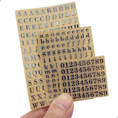 6 Sheets Small 4.5mm Alphabet Number Stickers Mini Letters Stickers Glitt…