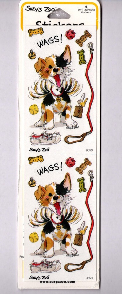 Suzy’s Zoo WAGS! STICKERS TWO SHEETS/FOUR MODULES scrapbooking