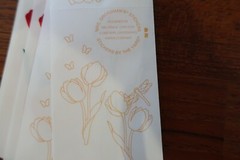 VINTAGE MRS GROSSMAN’S STICKERS Big Red Tulips Daffodils Thank You 7 Sheets 1992