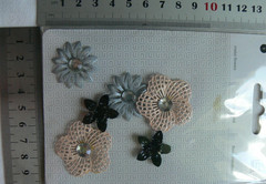 Vintage Little Black Dress METAL BUTTONS Collection x 6 Pk by BASIC GREY PetJb