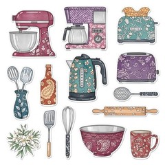 Cute Teacups And Kitchen Embellishments Junk Journal Scrapbook Choose A Set