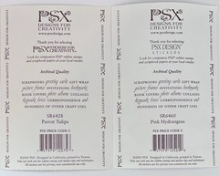 Vintage PSX Designs Stickers SET of 2 Sheets 4″X6″ Hydrangea/Tulip/Floral NEW