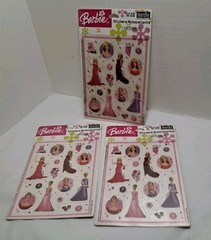 2004 HALLMARK HEARTLINE BARBIE STICKERS Lot 3 Packages Vintage