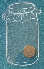 WHITE DECORATIVE BOTTLE Mylar Sticker(5pc)Canning Jar•Mason •Perfume•Card Making