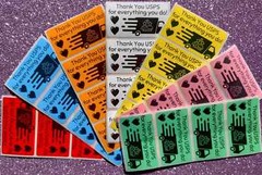 50 USPS DELIVERY STICKERS 2.25″ SHIPPING LABELS SEAL THANK YOU SCRATCH RESISTANT