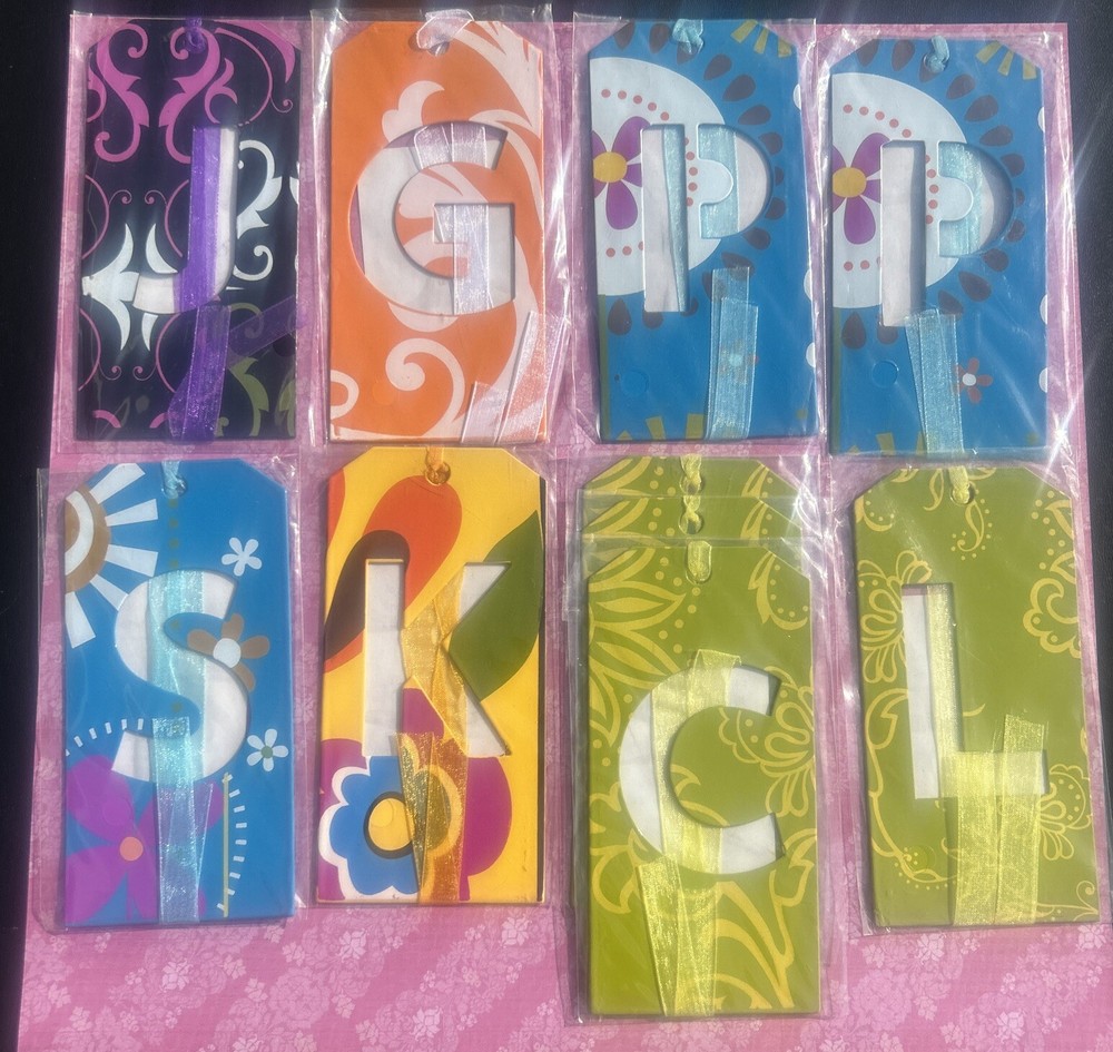 Michaels Metal Tag Luxe Monogram Lot of 10 Letters Embelishment Scrapbooking NEW