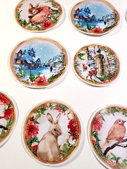 Home For Christmas Stickers Birds Houses Snow Town Card Making Embellishments 10