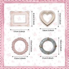 100 Pcs Vintage Frame Decorative Stickers – Scrapbooking Supplies for Planners,