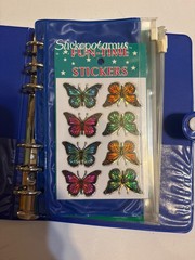 Vintage Stickopotamus Book Sticko Moon & Stars Sticker Album 6 Ring Binder +