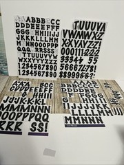 Letters And Numbers Vinyl Stickers Black & Red Mixed Lot New & used