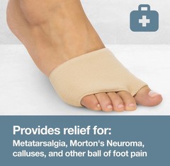 Silicone Gel Half Insoles Metatarsal Forefoot Pain Relief Shoe Pads Ball Black