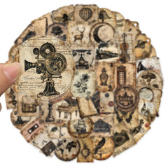 50PCS Vintage Labels Vintage Items Minimalist Style Stickers DIY Phone Cases Lap