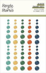 Crafts Enamel Dots SS Sticky Back Rustic Legend Green Blue