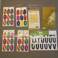 Lot of 7 Adhesive Letters Numbers Stickers Renewing Minds Craft Scrapbook