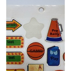 Vtg Calendar Planner Stickers Perk Ups School Sports Pep Rally Game 65 TOTAL