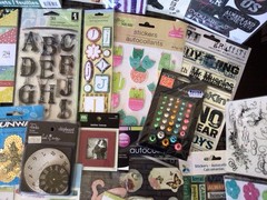 HUGE SCRAPBOOK LOT~Mixed Themes~Paper-Folder-Stamps-Sticker-Bling & More~NEW