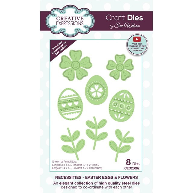 CREATIVE EXPRESSIONS – METAL CUTTING DIE – NECESSITIES – EASTER EGGS N FLOWERS