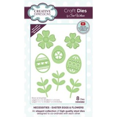 CREATIVE EXPRESSIONS – METAL CUTTING DIE – NECESSITIES – EASTER EGGS N FLOWERS