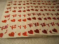 Mrs. Grossman’s – Hugs & Kisses XOXO Scrapbooking Stickers Set of 12 Sheets 1993