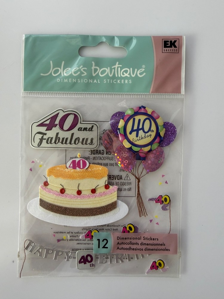 HTF Jolee’s Boutique Stickers Scrapbooking You Pick Party Birthday New Years