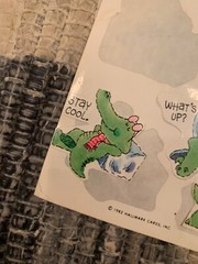 VINTAGE! 1982 Hallmark Alligator 13 Stickers Positivity Fun Smiling Ambassador